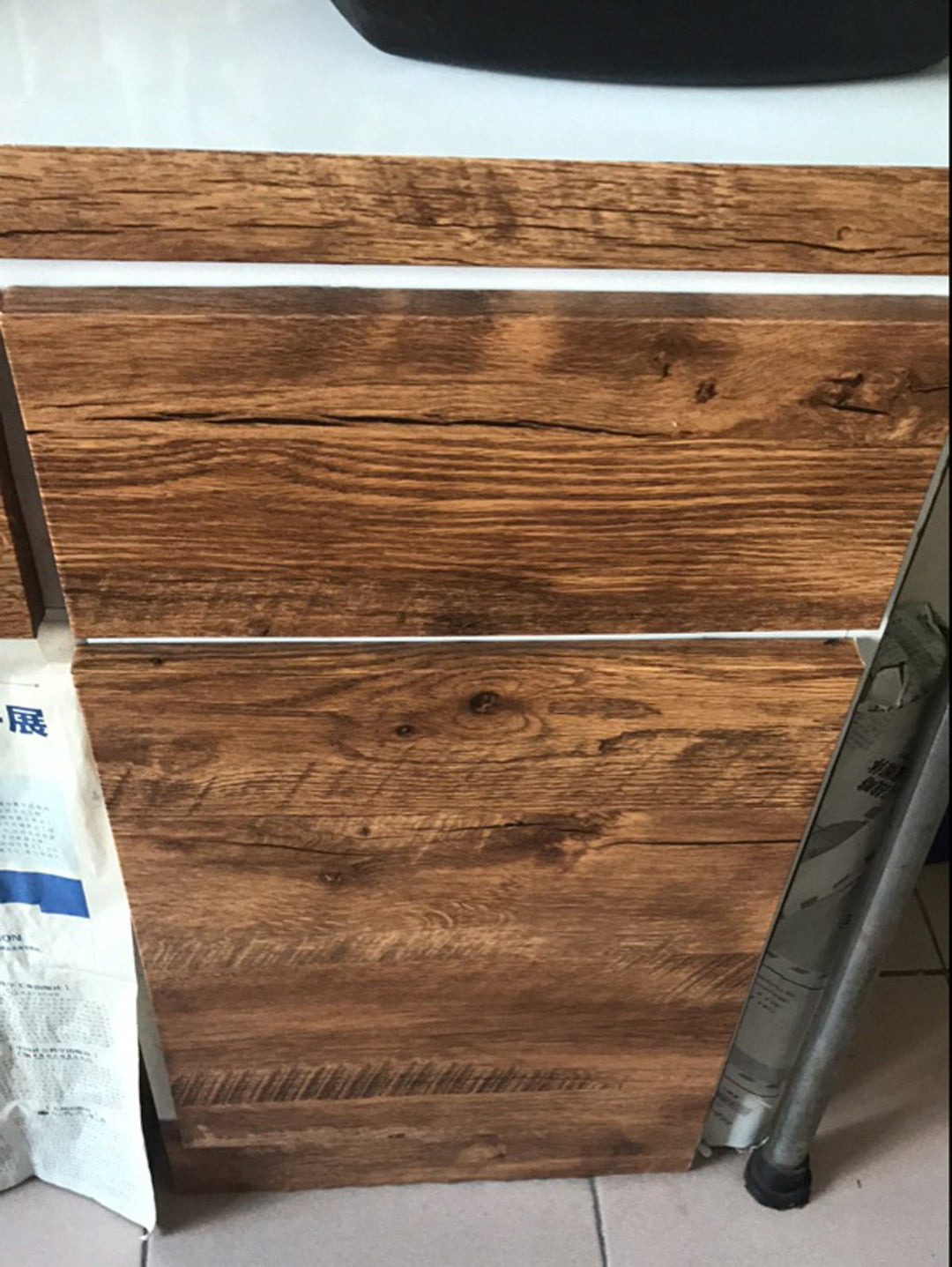 Self Adhesive Vinyl Faux Wood Grain Contact Paper for Kitchen Cabinets Shelves Table Desk Countertop Door Furniture Removable (24x117 Inches)