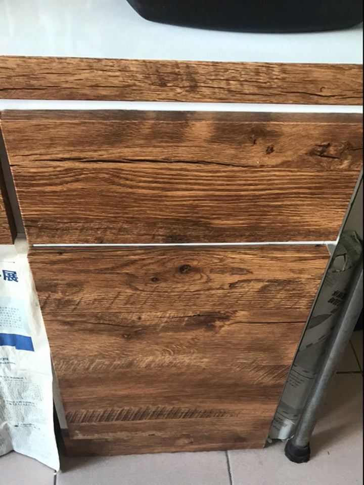 Self Adhesive Vinyl Faux Wood Grain Contact Paper for Kitchen Cabinets Shelves Table Desk Countertop Door Furniture Removable (24x117 Inches)
