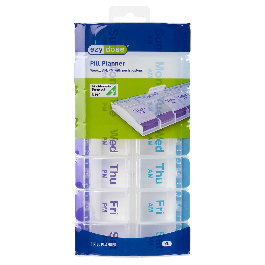 EZY Dose AM/PM 7Day Push Button 6/36 1 ea