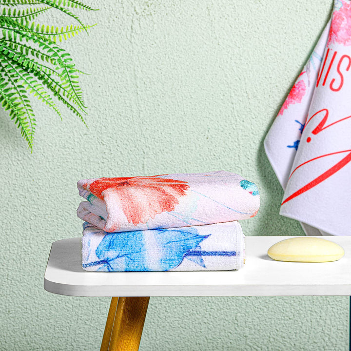 3 Pcs Spring Summer Floral Kitchen Towels 18 x 28 Inch 