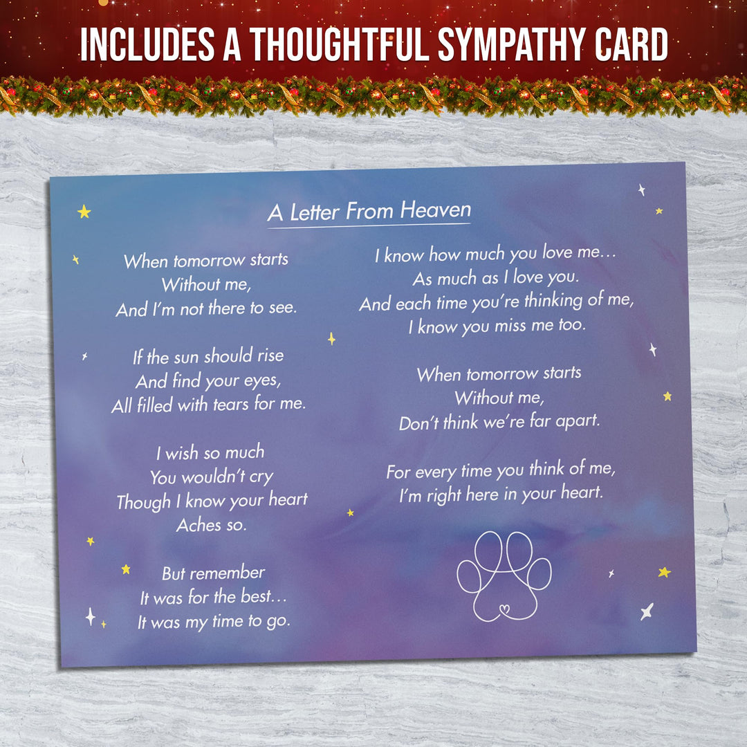 Rainbow Bridge Dog Memorial Gifts, Cat Memorial Gifts - I&#39;ll Meet You at The Rainbow Bridge - Pet Loss Gifts, Bereavement, Sympathy Keepsake Dog Mom, Dog Dad for Loss of Pet (Dog and Mom)