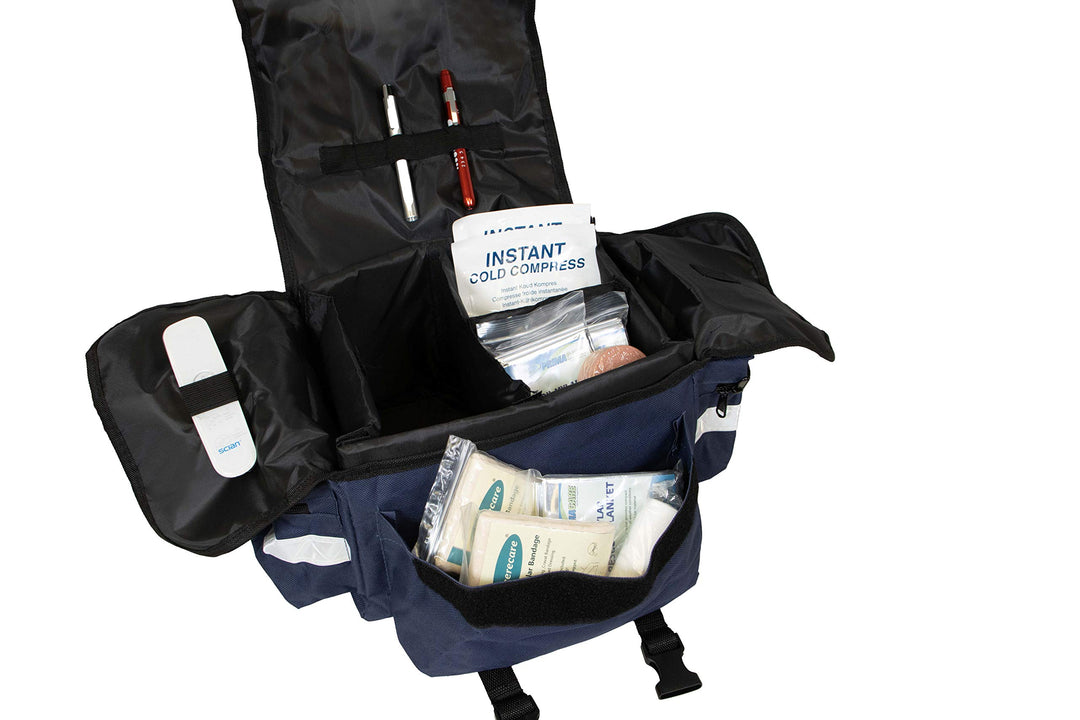 PrimaCare KB-RO74-B First Responder Bag for Trauma, 17 x 9 x 7, Blue