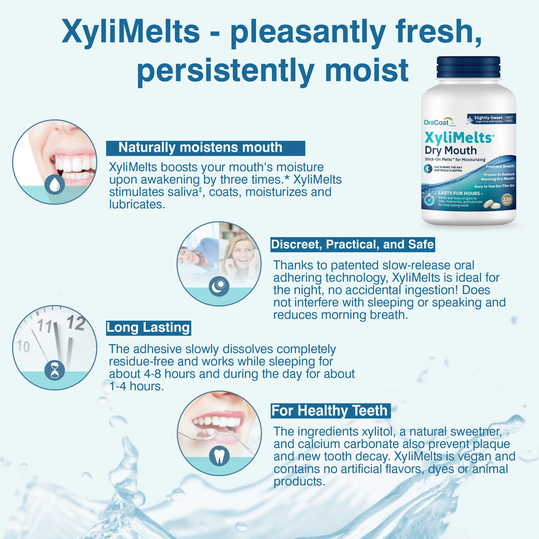 Oracoat XyliMelts Dry Mouth Relief Oral Adhering Discs 