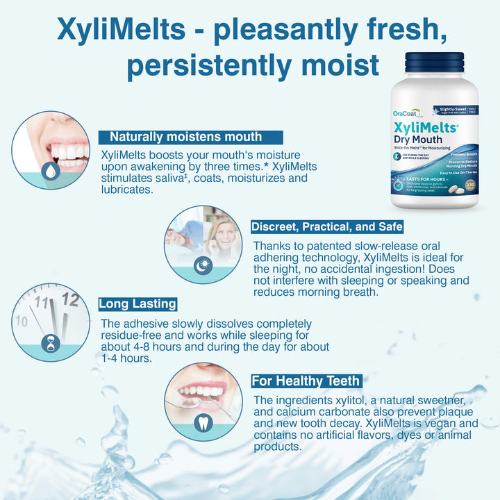 Oracoat XyliMelts Dry Mouth Relief Oral Adhering Discs 