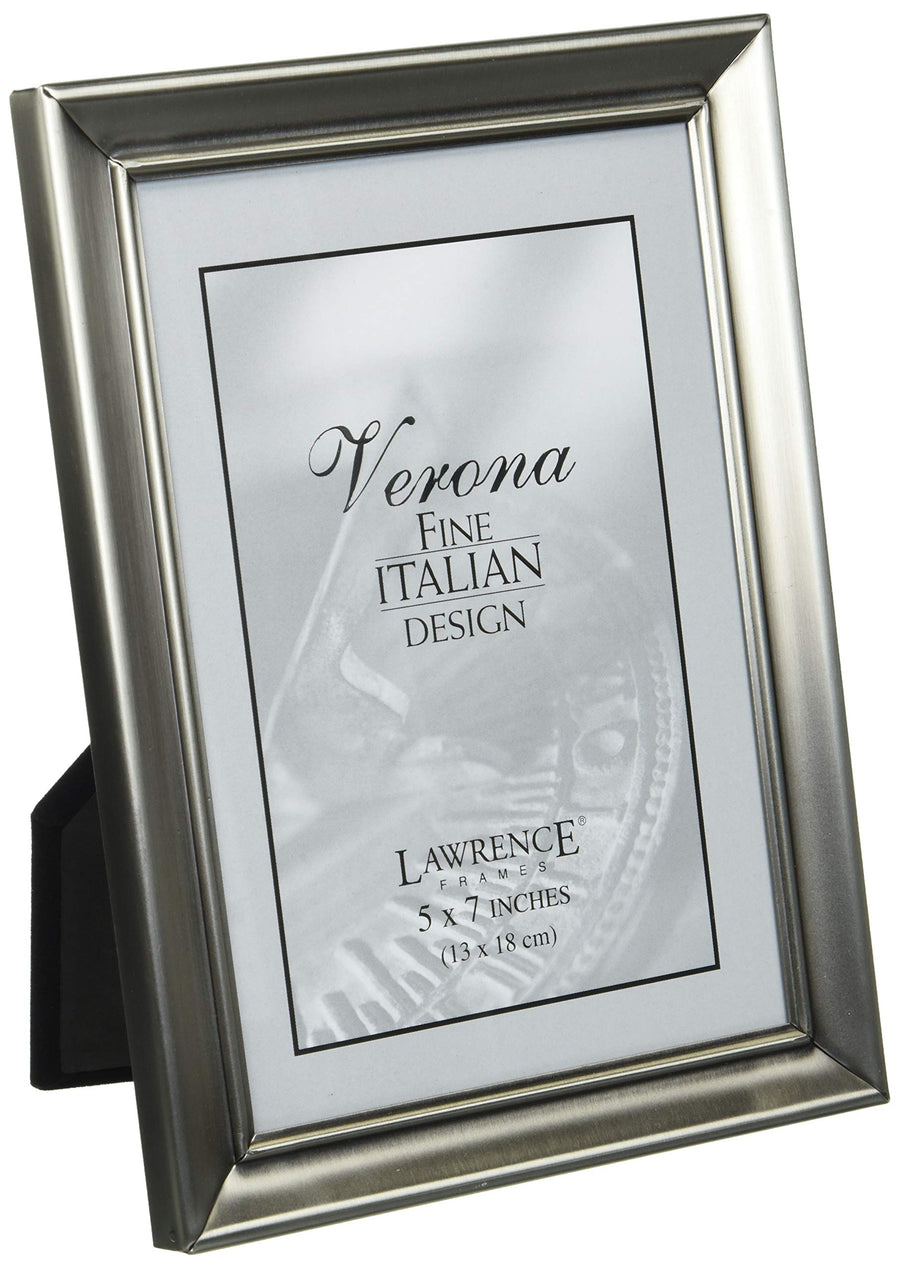 609057 Brushed Pewter 5 by 7 Metal Picture Frame