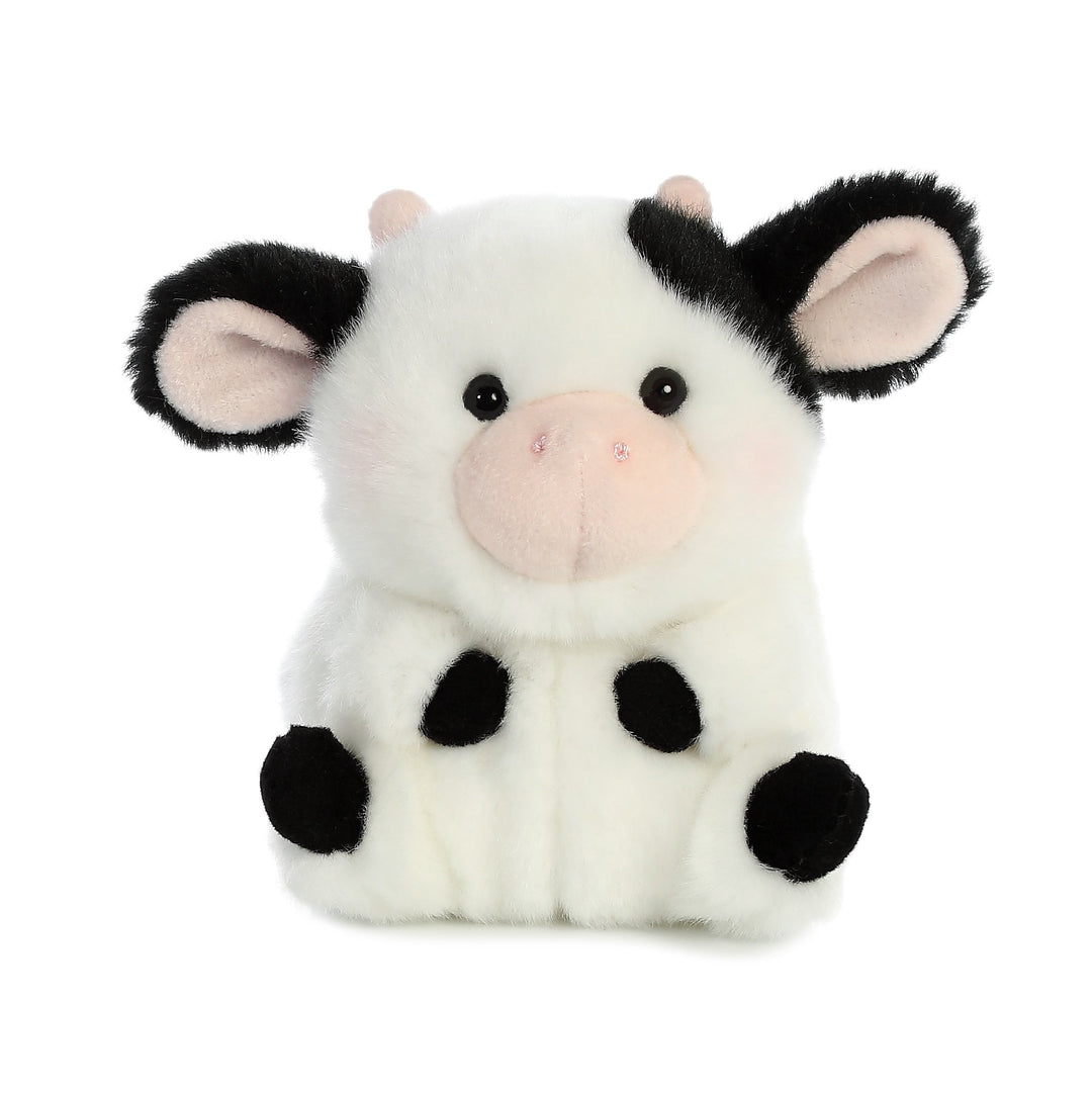 ® Round Rolly Pet™ Daisy Cow™ Stuffed Animal - Adorable Companions - On-The-Go Fun - White 5 Inches