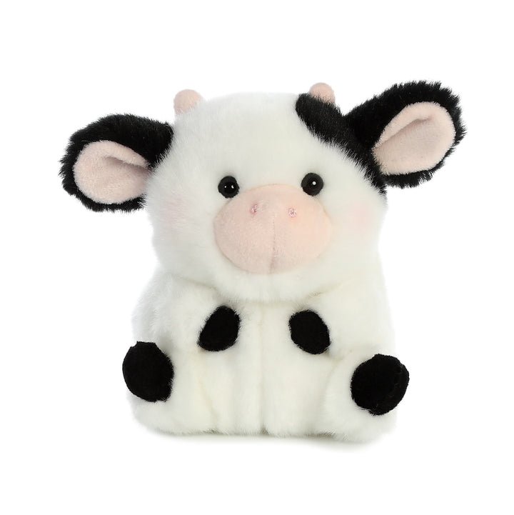® Round Rolly Pet™ Daisy Cow™ Stuffed Animal - Adorable Companions - On-The-Go Fun - White 5 Inches