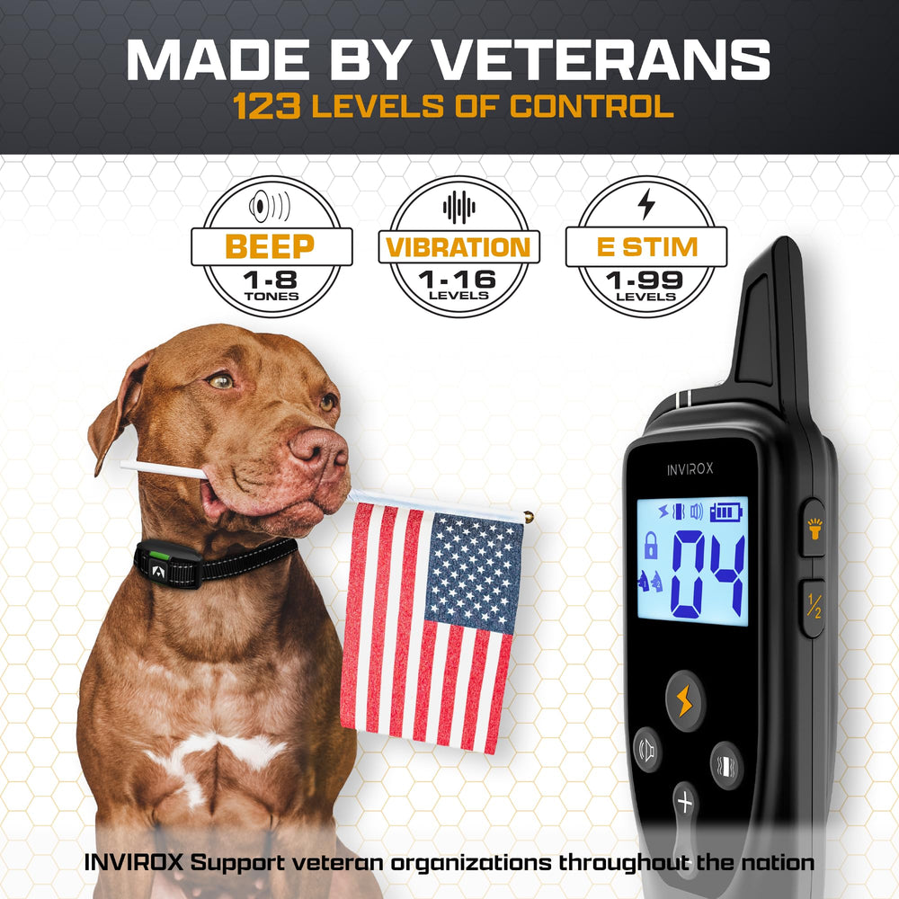 Dog Training Collar [2025 Edition] 123 Levels Dog Training Collar with Remote 1100yd Range E Collar for Dogs Training 100% Waterproof Rechargeable, Manual Bark Collar for Large Dog