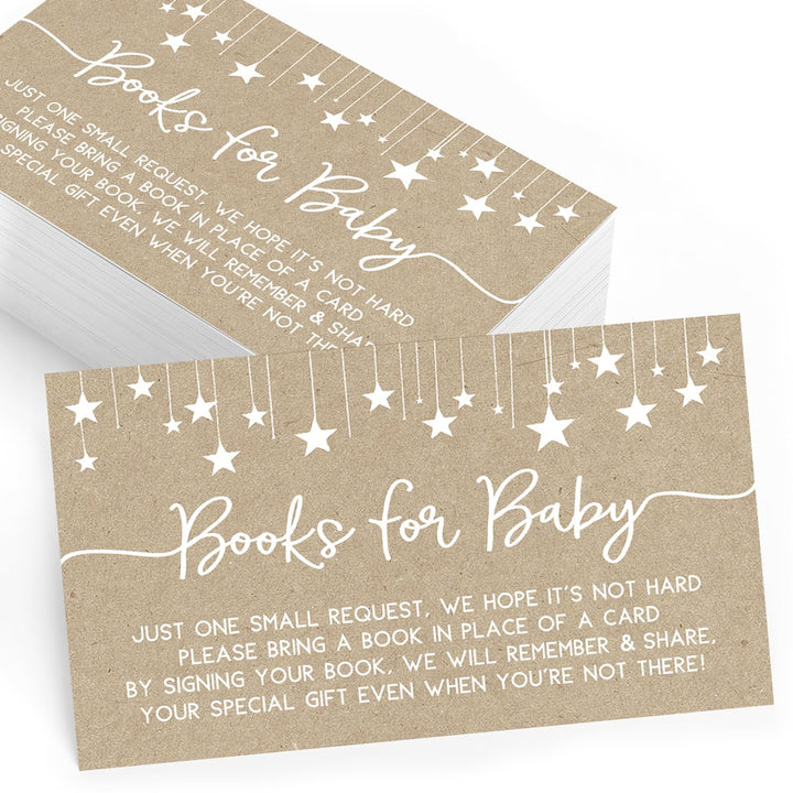 Bring a Book Insert Cards for Baby Shower | Set of 25 | Books for Baby Insert Card | Baby Shower Games, Activities, and Ideas