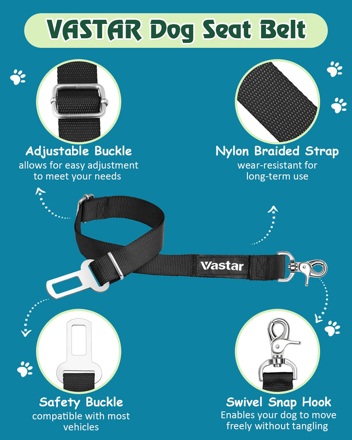 2 Packs Adjustable Pet Dog Cat Car Seat Belt Safety Leash Vehicle Seatbelt Harness