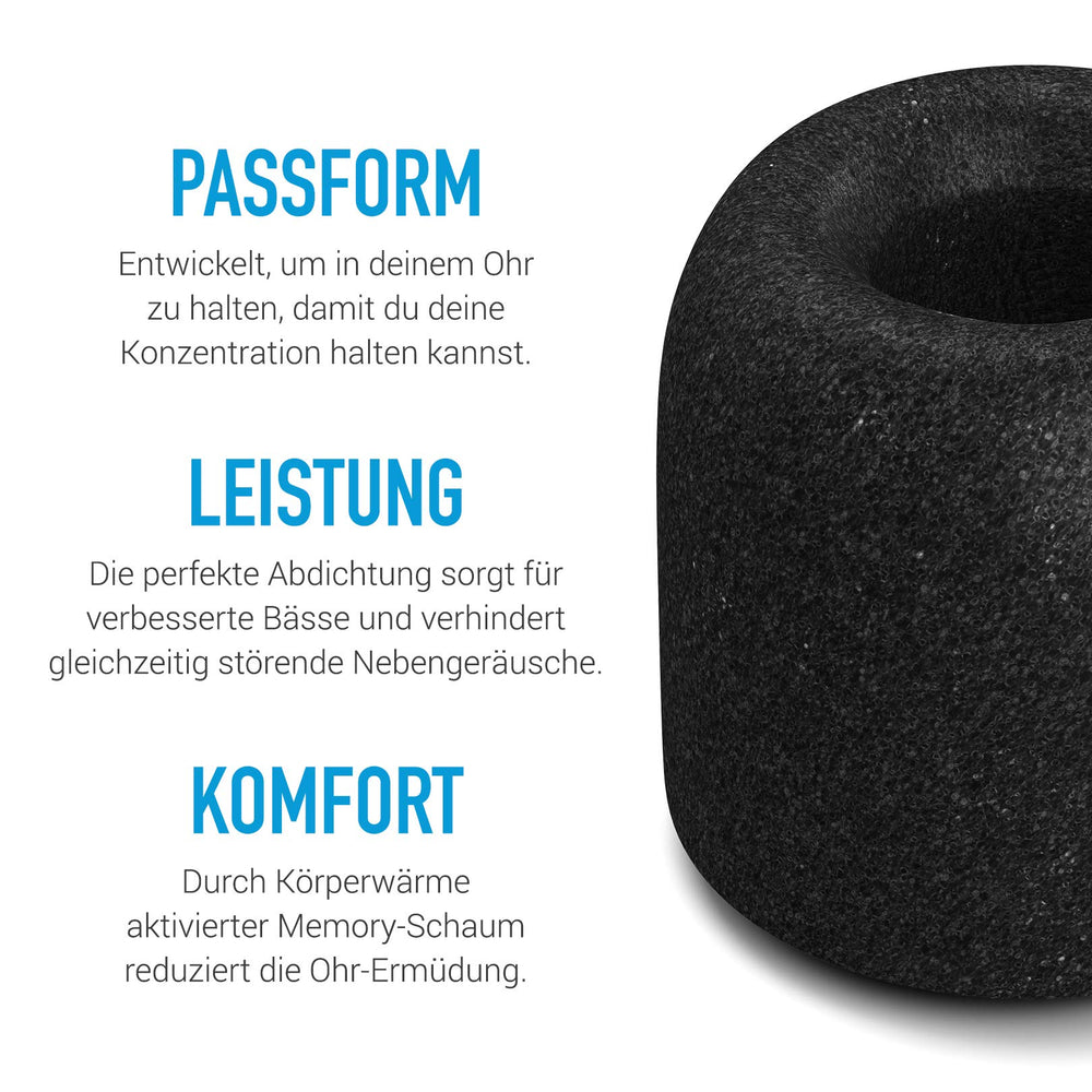 Comply Foam 400 Series Replacement Ear Tips for Bose Quiet Comfort 20, Sennheiser IE 300, Campfire Audio, 7Hertz,NuraLoop & More ,Ultimate Comfort,Unshakeable Fit,NO TechDefender,Medium, 3 Pairs,Black