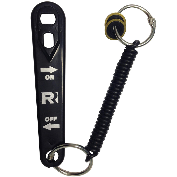 Oxygen Cylinder Wrench w/Bungee &amp; 2 Brass Yoke 