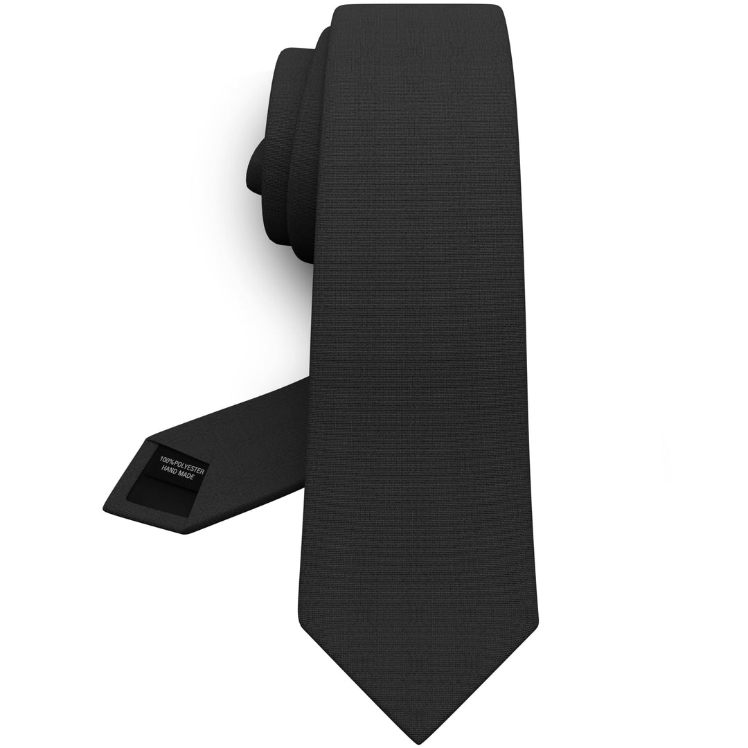 Black Tie Premium Mens Standard Gabardine Matt Necktie Tuxedo Classic Black Premium Corbatas-Produced (Black, Standard 2.75)