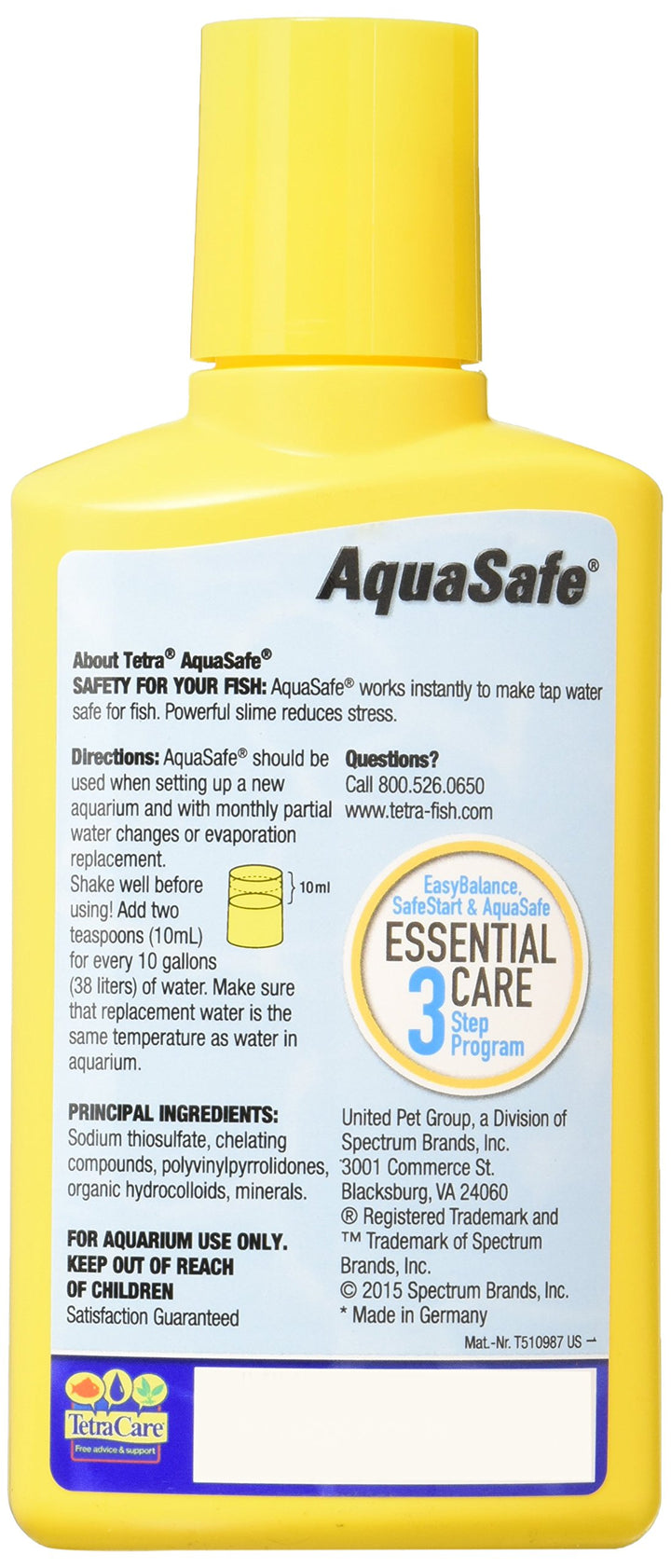 16172 AquaSafe Fish Tank Water Conditioner, 8.45 fl oz