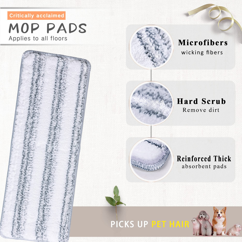 oshang Replacement Mop Pads, Microfiber Cleaning Pads f