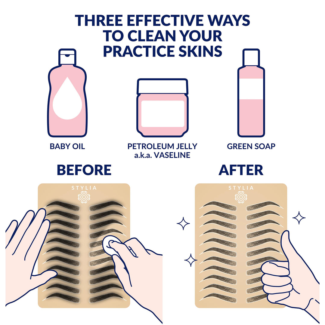 Microblading Eyebrow Practice Tattoo Skin, 3mm Tattoo Practice Skin, Fake Skin for Tattoo, Fake Skin Tattoo Skin, Fake Tattoo Skin, Real Skin Tattoo Skin, Tattoo Skin Practice Kit (6 PC)
