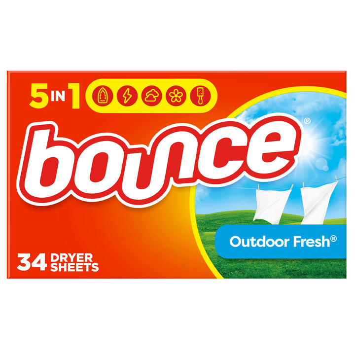 Bounce Fabric Softener Dryer Sheets, Outdoor Fresh Scen