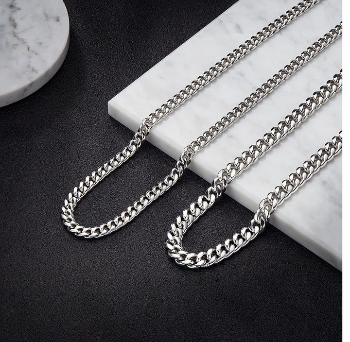 Cuban Link Chain for Men Stainless Steel Chain Necklace for Mens 6 mm 28 Inches
