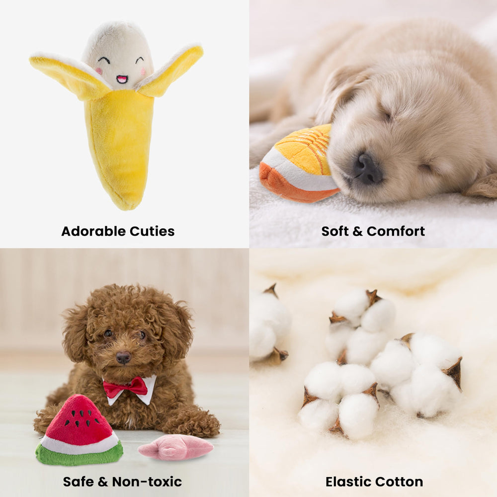 Dog Squeaky Toys, Plush Small Dog Toys for Dogs, Stuffed Dog Toys with Squeakers,12 pcs Puppy Toys with a Carrying Bag for Small Medium Size Dogs