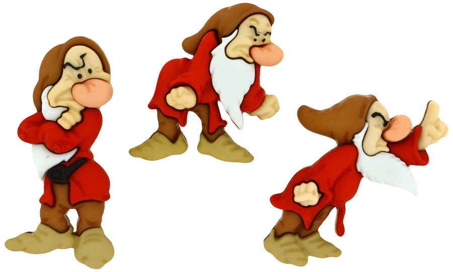 7721 Disney Button Embellishments, Grumpy