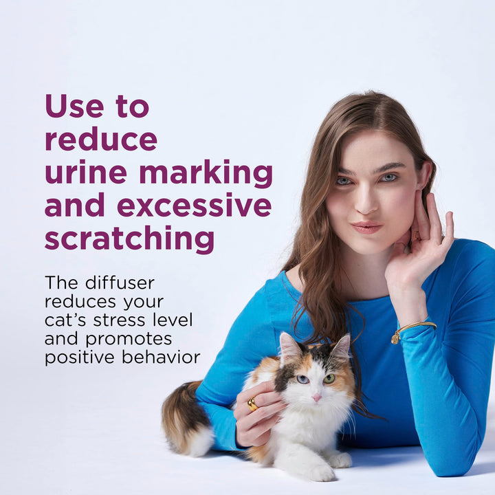 Cat Calming Diffuser: 1 Pheromone Diffusers &amp; 2 Refills (60 Days)