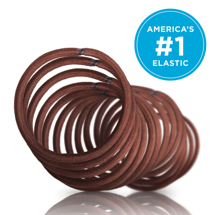 Brown, 32 Ct (Pack Of 3) : Goody Ouchless Women&#39;S Braided Elastics Brown 4Mm For Medium Hair, (3 Pack/ 96 Ct Total)