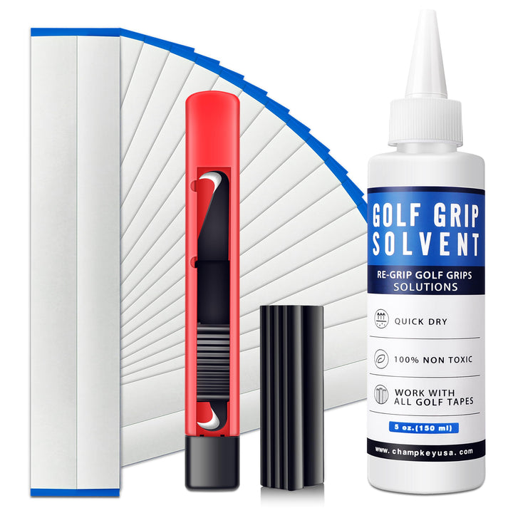 Deluxe Grip Repair Kits for Regripping Golf Clubs - Inlcudes Hook Knife, 2 x 10 Professional Tapes, 5 oz Solvent and Rubber Vise Clamp(All Repair Kits)