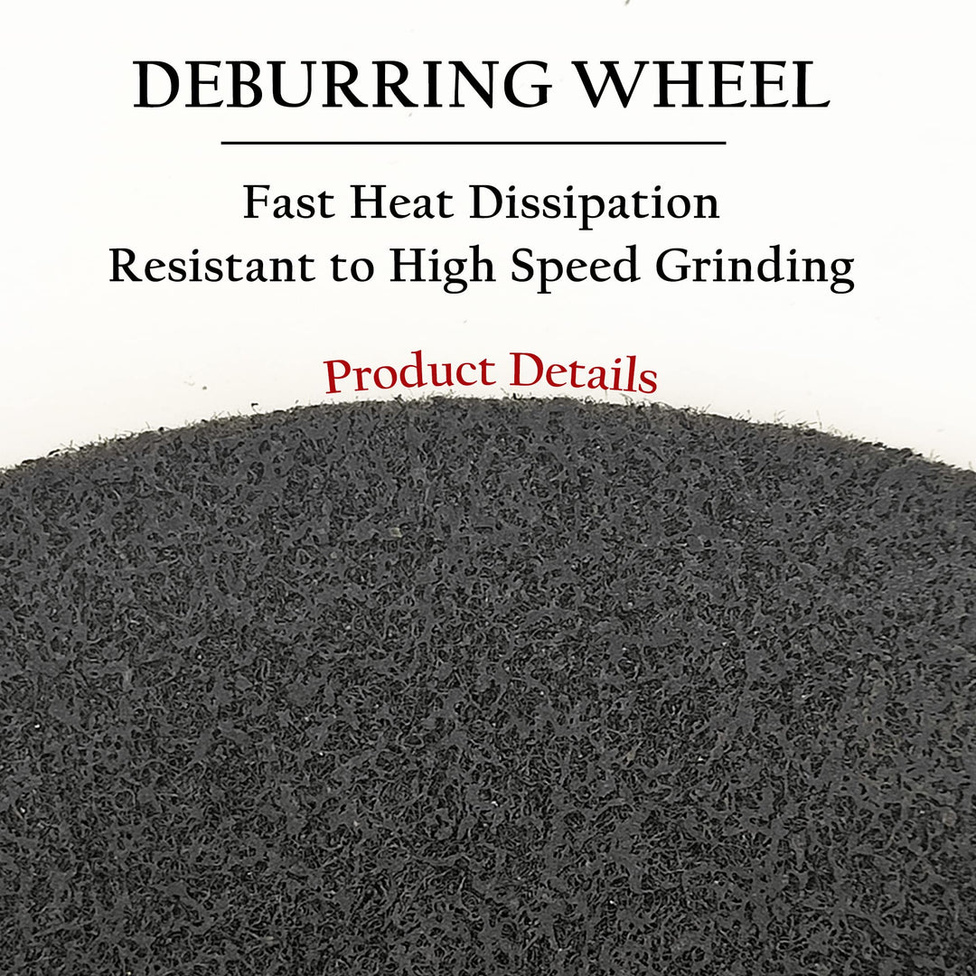Deburring Wheel 8 Inch, 1 Wide, 3/4 Arbor, Nylon Fiber Buffing Wheel Polishing Wheel for Bench Grinder, 7P, 180 Grit