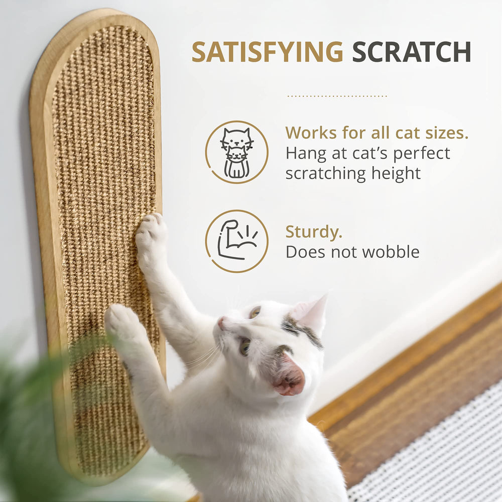 Wall Mounted Cat Scratcher - Indoor Cat Scratching Board Cat Vertical Cat Scratcher for Wall - Cat Scratch Pad Scratching Post for Indoor Cat Wall Mounted - Cat Wall Furniture Scratch