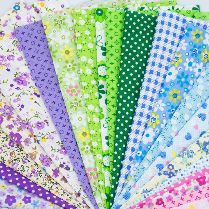 Foraineam 50 Pieces Assorted Cotton Craft Fabric Bundle