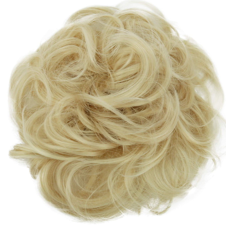 Bleach blond G13E_88T613 : PRETTYSHOP Hairpiece Hair Rubber Scrunchie Scrunchy Updos VOLUMINOUS Curly Messy Bun Bleach blond G13E_88T613