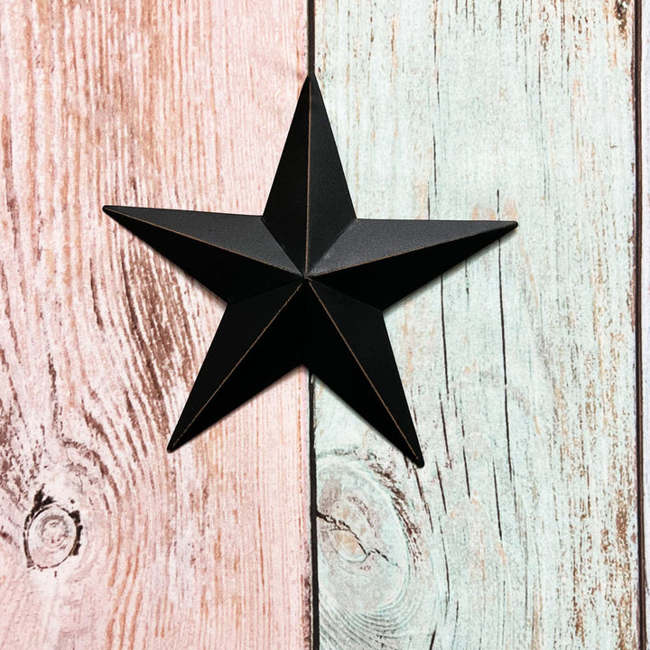 T&amp;Garice Dimensional Metal Antique Barn Stars Wall Decor Rustic Country Primitive Star Outdoor Decor,3D Barn Star 4th July Wall Indoor Outdoor