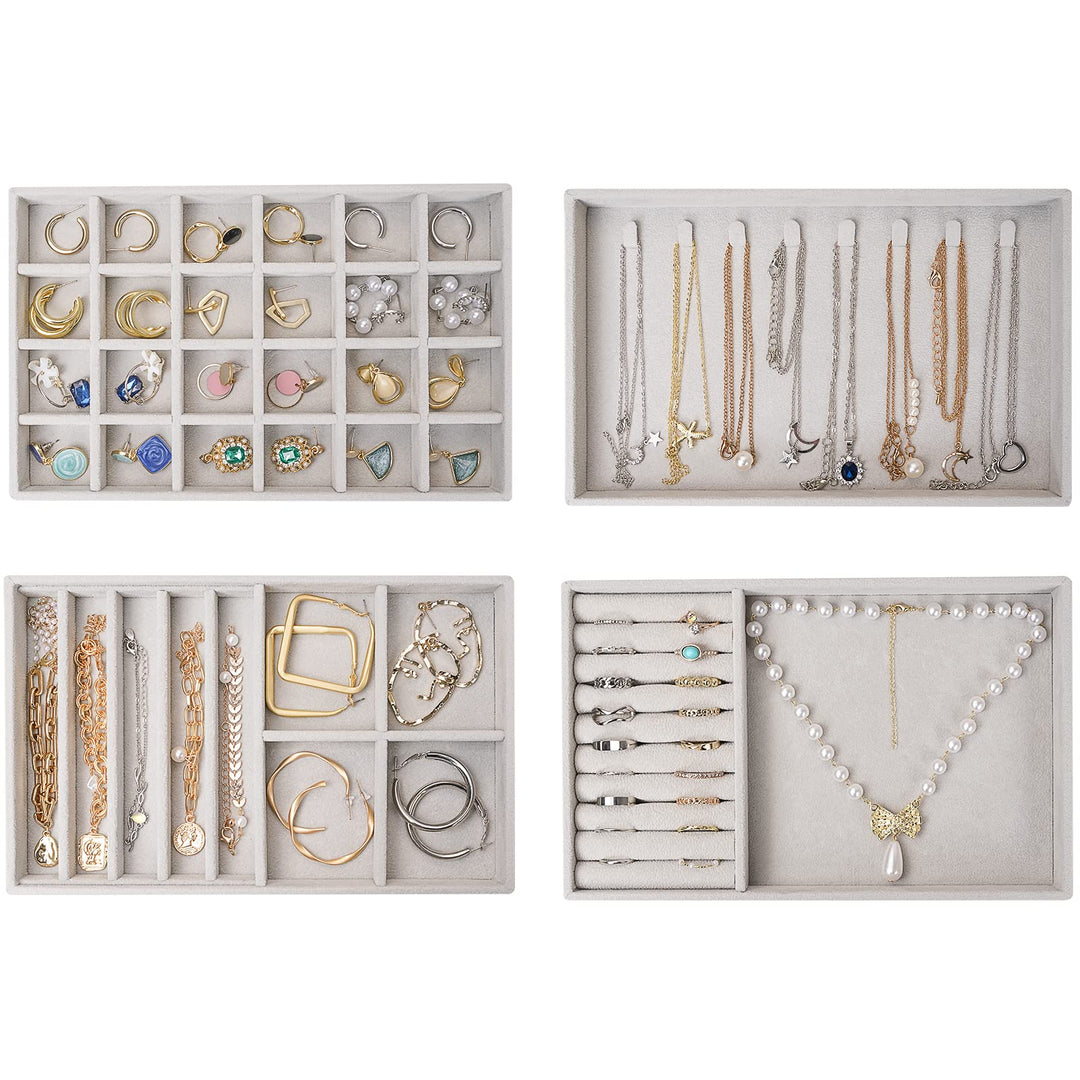 ProCase Stackable Jewelry Organizer Trays for Drawers, 