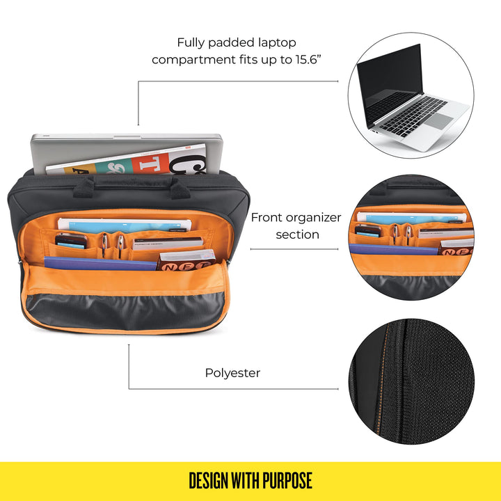 Solo New York Ace Slim Brief 15.6 Inch Laptop Briefcase
