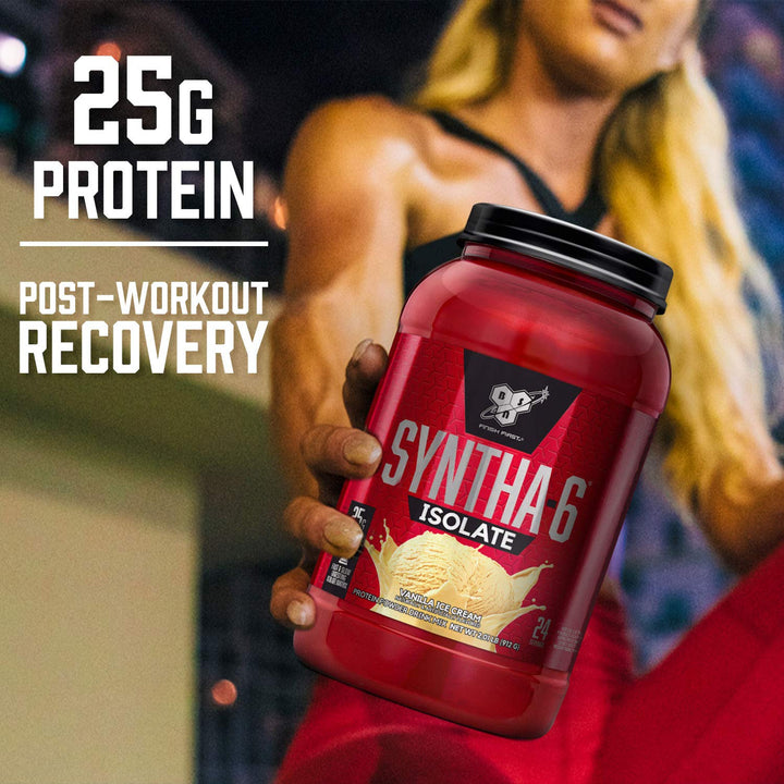 SYNTHA-6 Isolate Protein Powder, Strawberry Protein Powder with Whey Protein Isolate, Milk Protein Isolate, Flavor: Strawberry Milkshake, 48 servings