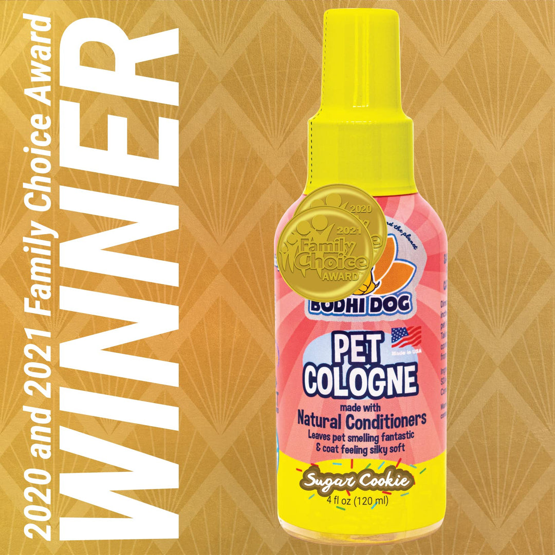 Natural Dog Cologne (Sugar Cookie) - Premium Scented Deodorizing Pet Perfume with Conditioner for Dogs &amp; Cats - Keeps Pets Fresh &amp; Clean - Gentle and Safe Formula, Made in USA (4 Fl Oz)