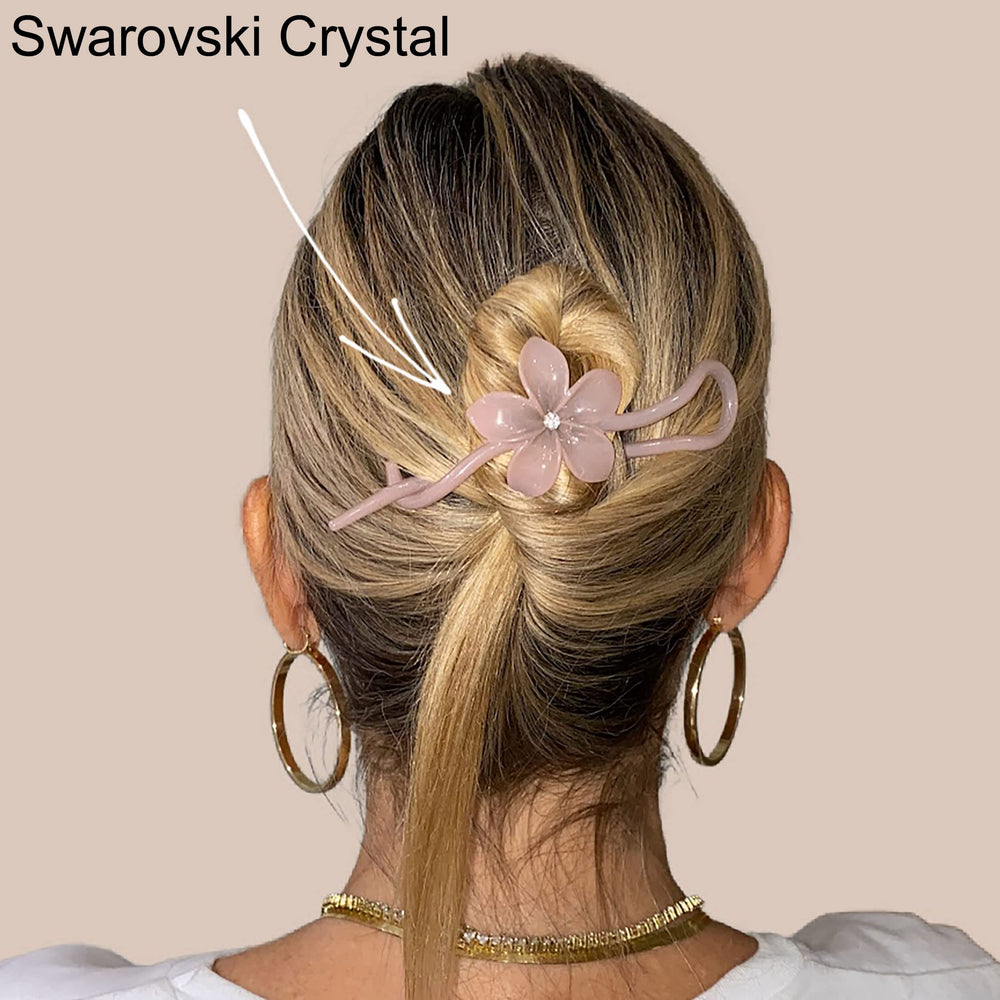 CP2411, BARRETTE, GREY, FLOWER