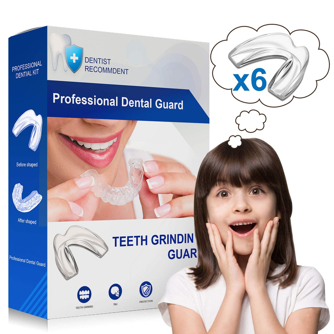 Kids Mouth Guard for Grinding Teeth, Pack of 6 Night Gu