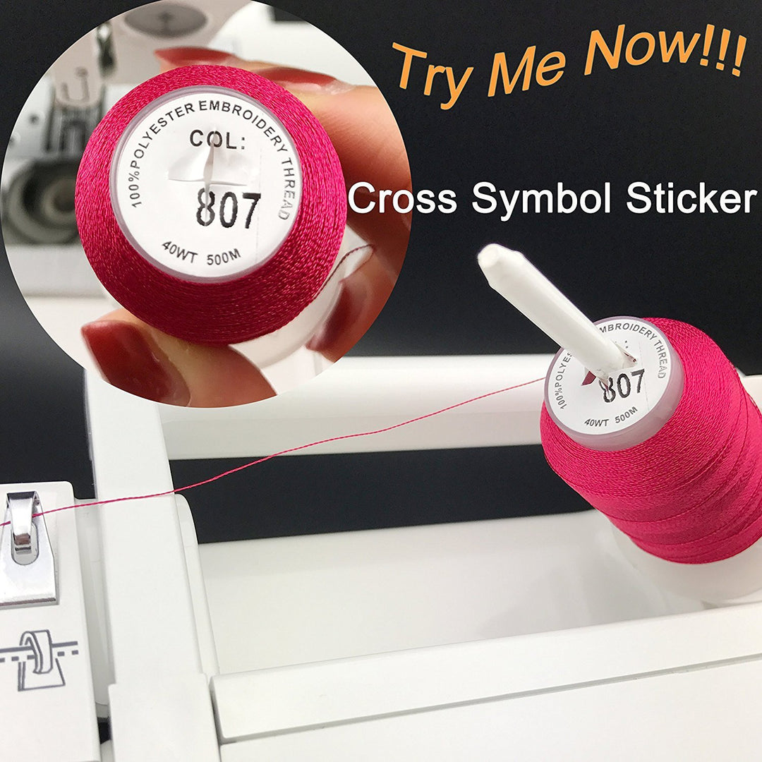 s 63 Colors 100% Polyester Machine Embroidery Thread 550yd with Thread Nets - Compatible for Home-Based Embroidery Sewing Machine