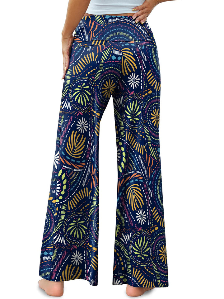 Women&#39;s Stretchy Wide Leg Palazzo Lounge Pants Casual Comfy High Waist Palazzo Pants