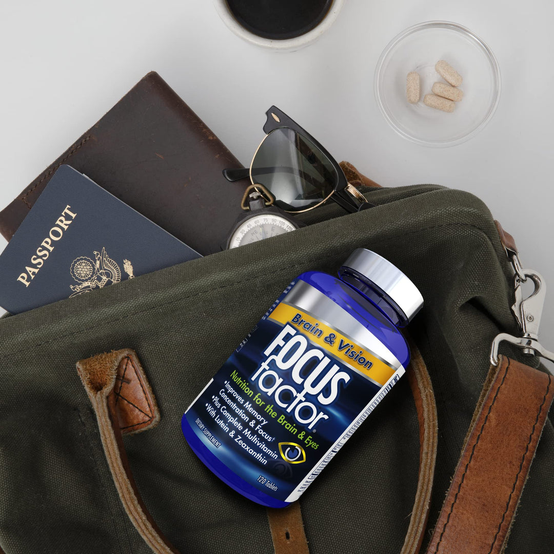 Adults Brain and Vision Supplement, 120 Count - Eye Vitamin, Mineral Supplement &amp; Complete Multivitamin w/Lutein &amp; Zeaxanthin – Brain Supplement for Focus, Concentration, Memory