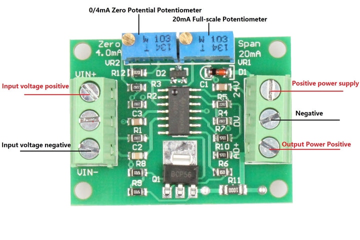 Voltage to Current Module 0-15V to 0-20mA