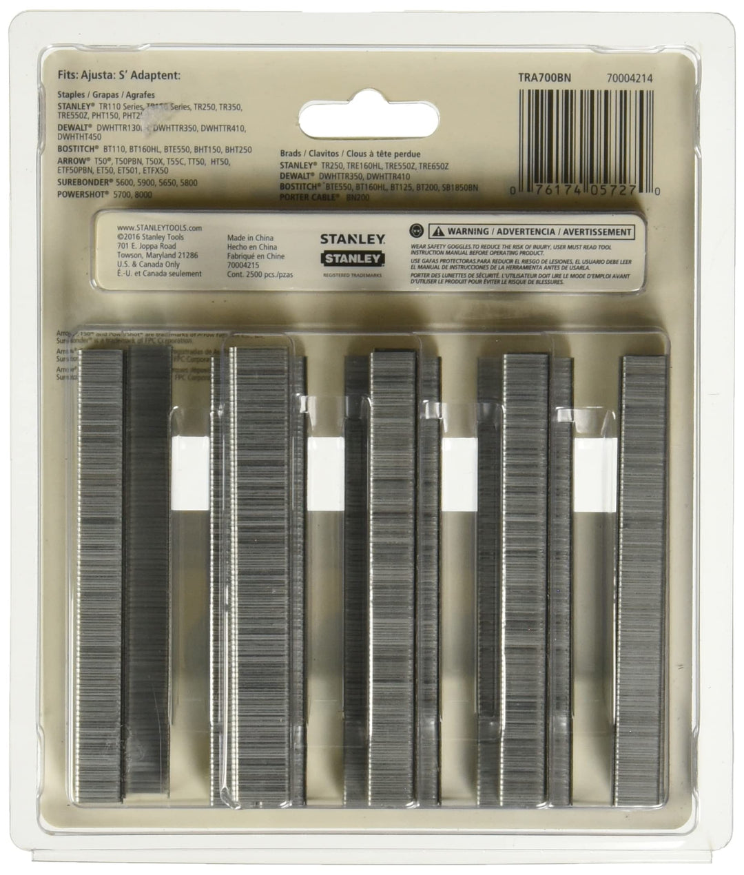 Brad Nails, Heavy-Duty Staple and Brad Assortment, 2500-Pack, 18/24 GA (TRA700BN)