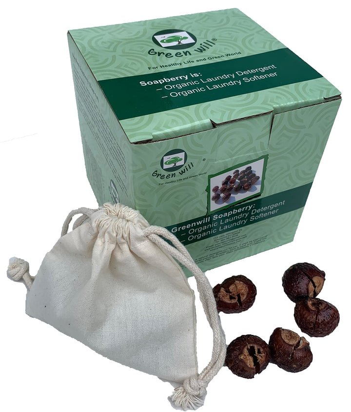 3.5 Pounds Soapberries / Soap Nuts - Deseeded - With 2 Wash Bags
