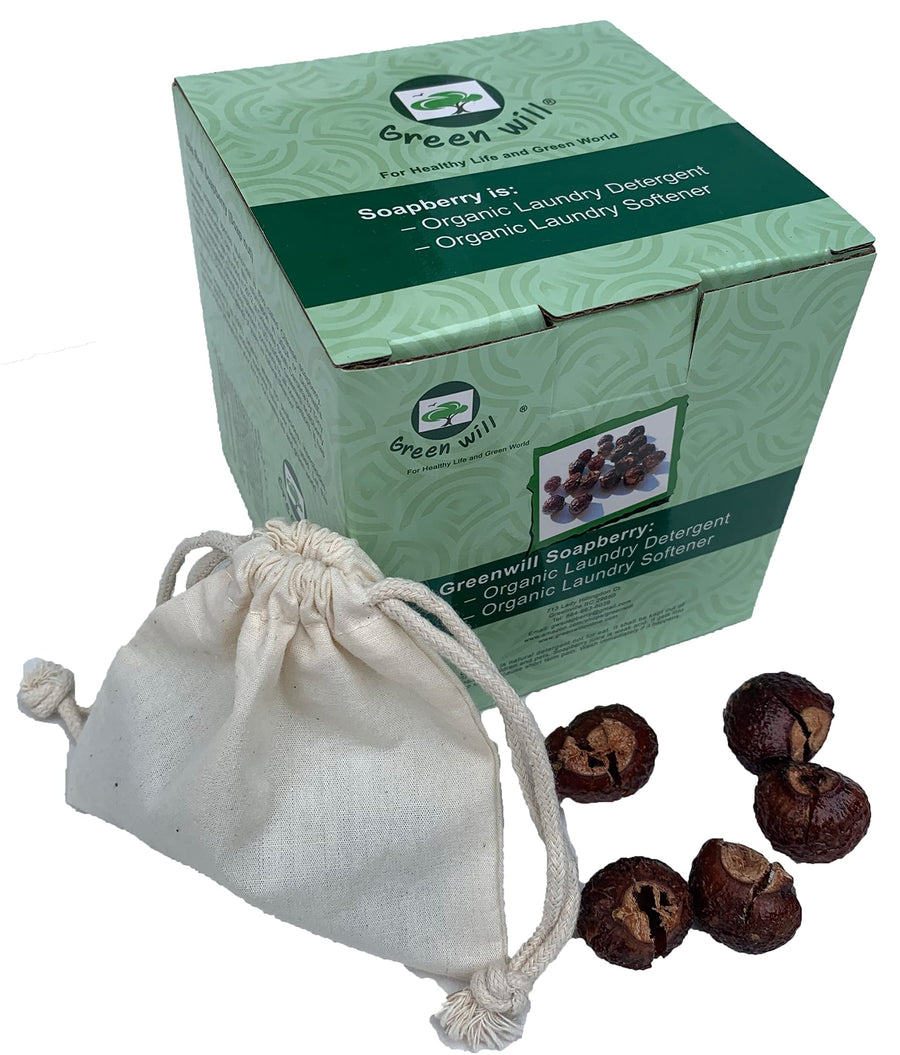 3.5 Pounds Soapberries / Soap Nuts - Deseeded - With 2 Wash Bags