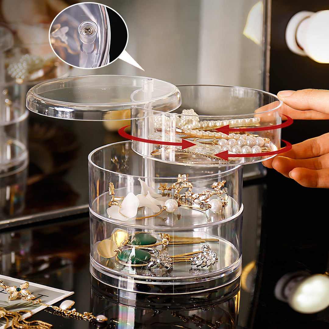 Stackable Storage Jewellery Trays Hair Accessory Containers Simple Houseware Organizer 4 Layers 7.14in