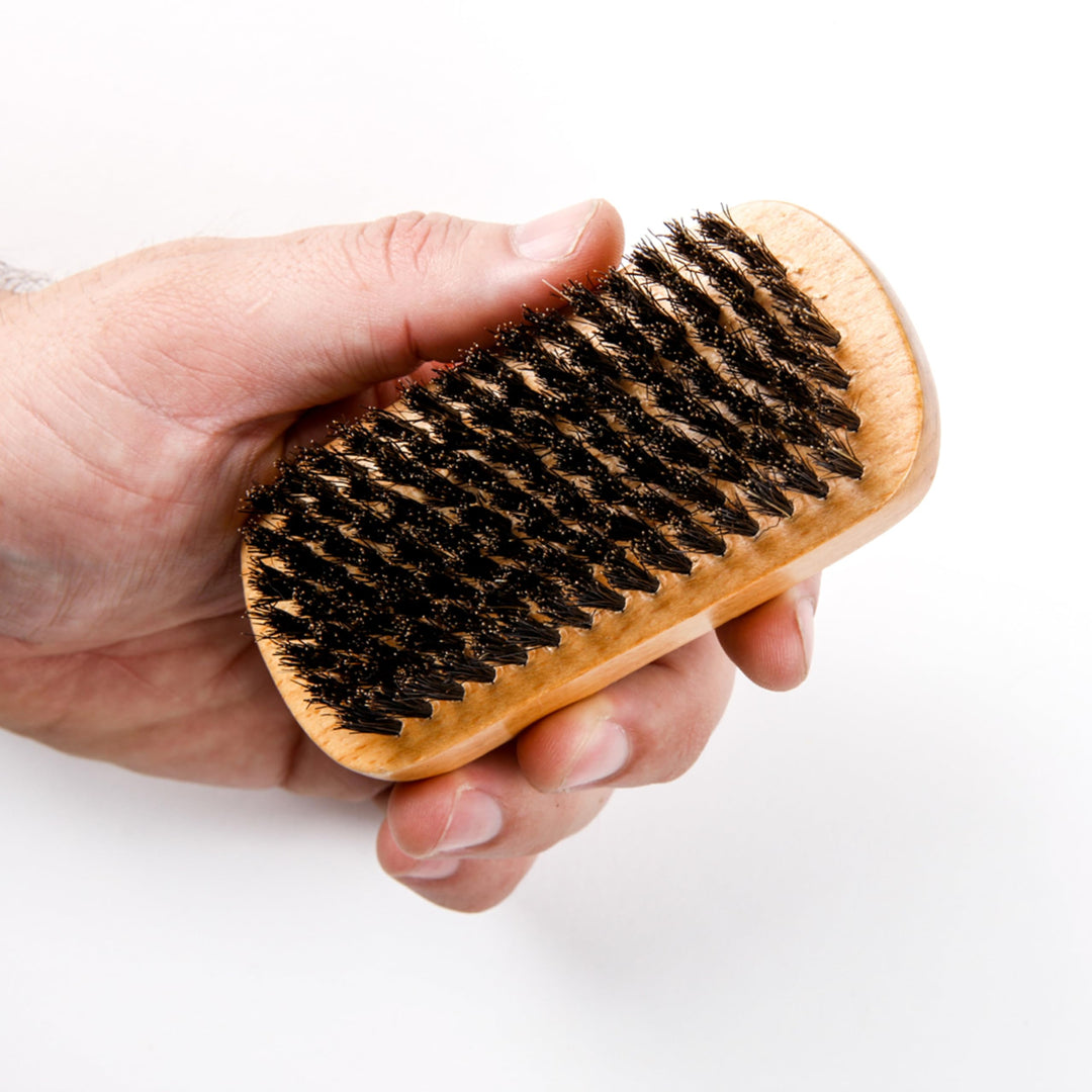 Cremo Beard Accessories, 100% Boar Bristle Beard Brush with Wood Handle - Shape, Style And Groom Any Length Facial Hair