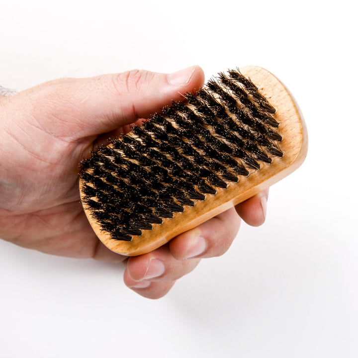 Cremo Beard Accessories, 100% Boar Bristle Beard Brush with Wood Handle - Shape, Style And Groom Any Length Facial Hair