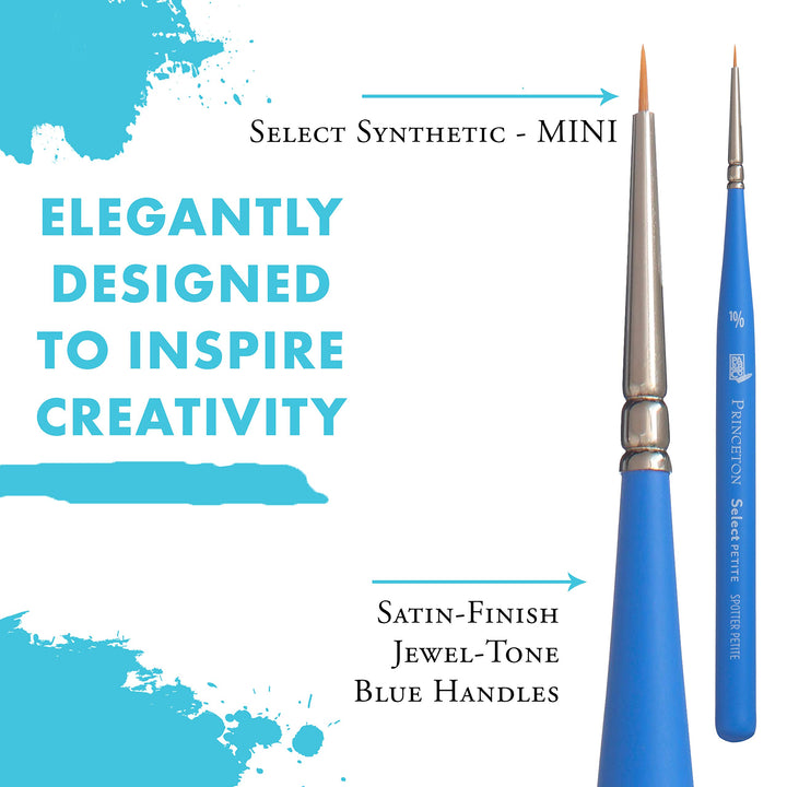 Select Artiste, Series 3750, Paint Brush for Acrylic, Watercolor and Oil, Petite Spotter, 10/0