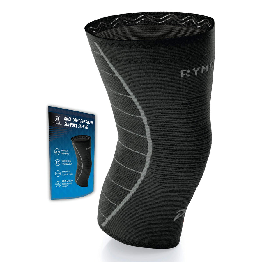 Knee Support Sleeve for Men and Women (Black) (Single W